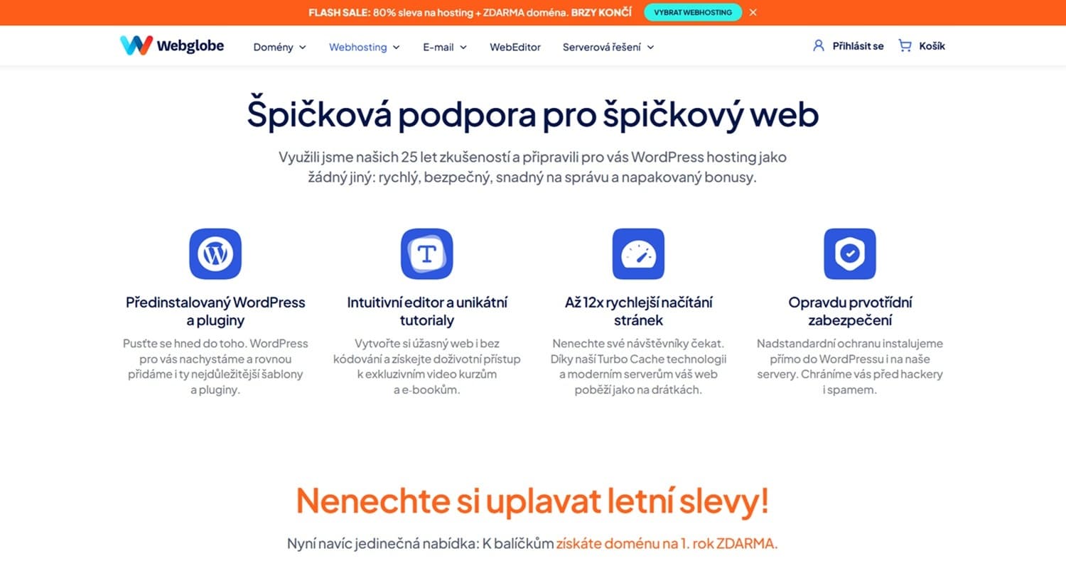 Recenze Webhosting Webglobe WordPress01