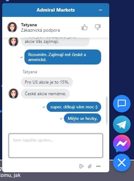 Admirals - zákaznická podpora a vzdělávání
