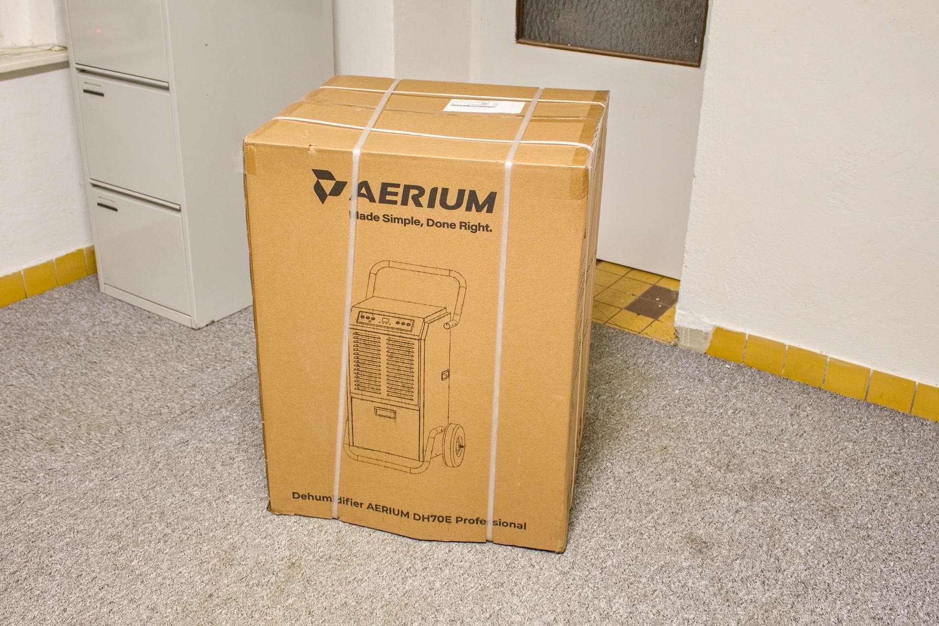 balení odvlhčovače AERIUM DH70E Professional, recenze Testado