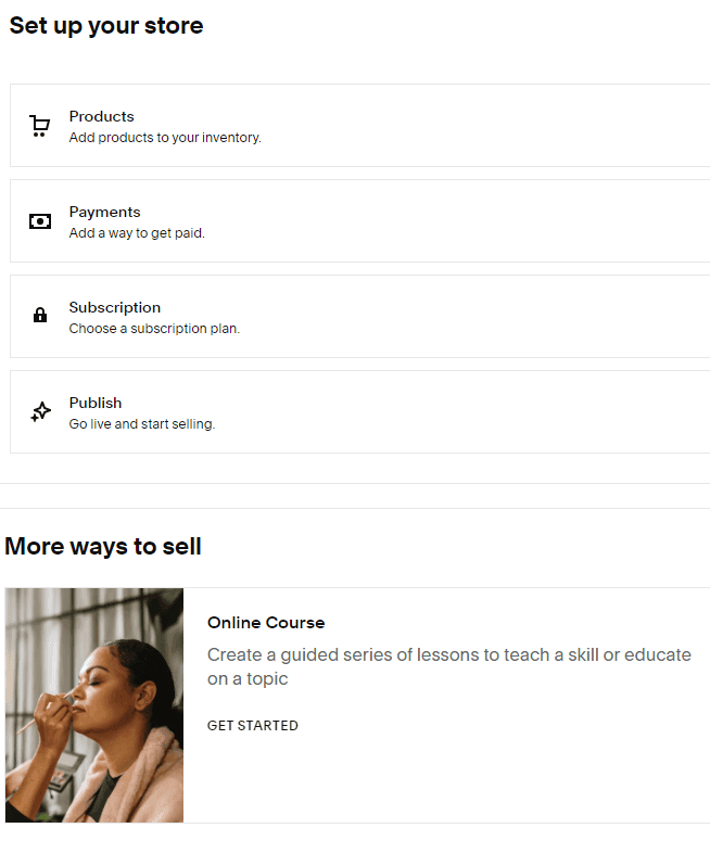 squarespace internetový obchod