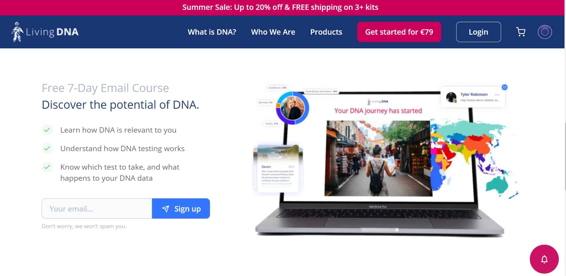 LivingDNA emailový kurz recenze