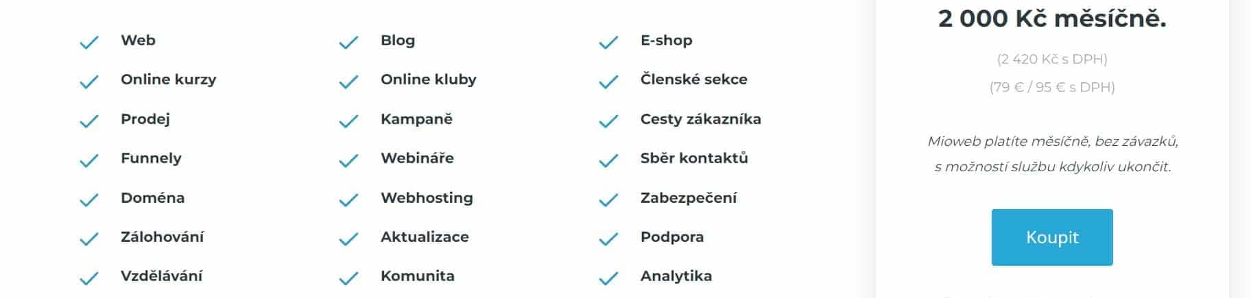 profesionální web mioweb