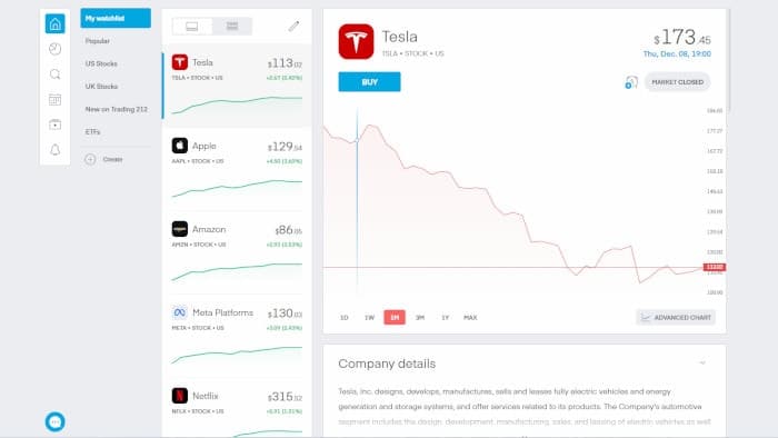 Nákup akcií Trading 212 recenze