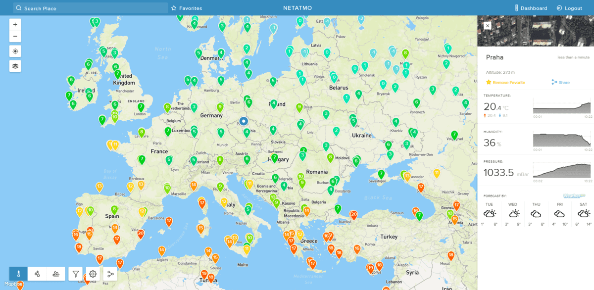 Netatmo WeatherMap