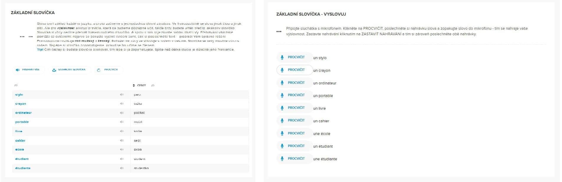 výuka francouzského jazyka