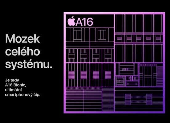 Procesor iPhone 14 Pro srovnání