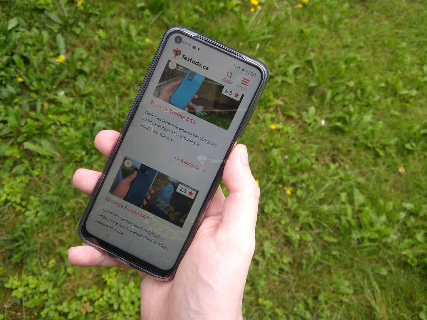 test chytrého telefonu Realme Narzo 30 5G