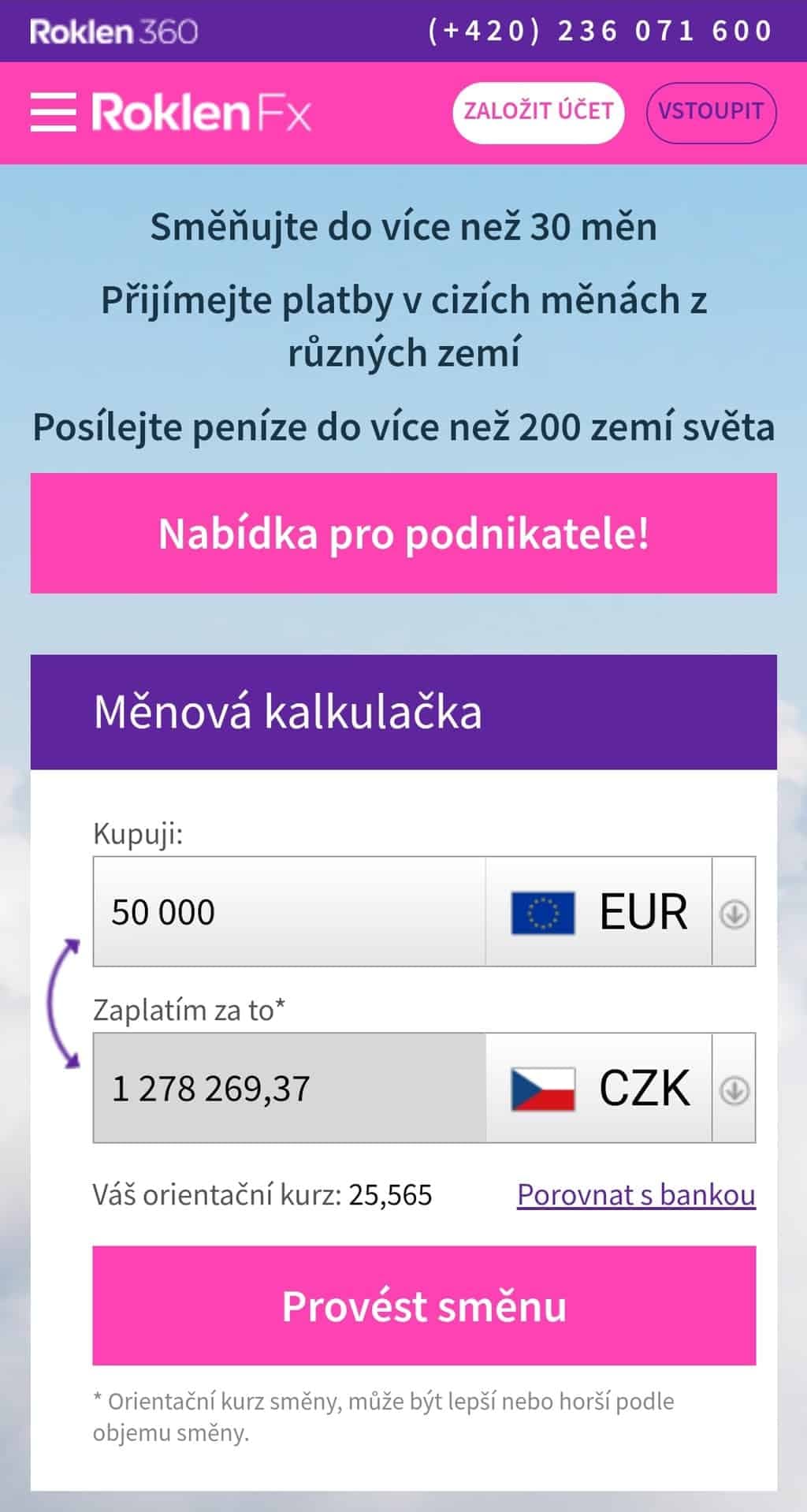 RoklenFx nemá mobilní aplikaci recenze