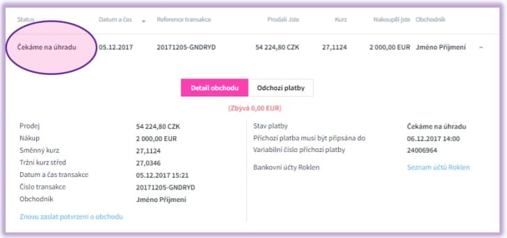 RoklenFx úhrada za směnu recenze