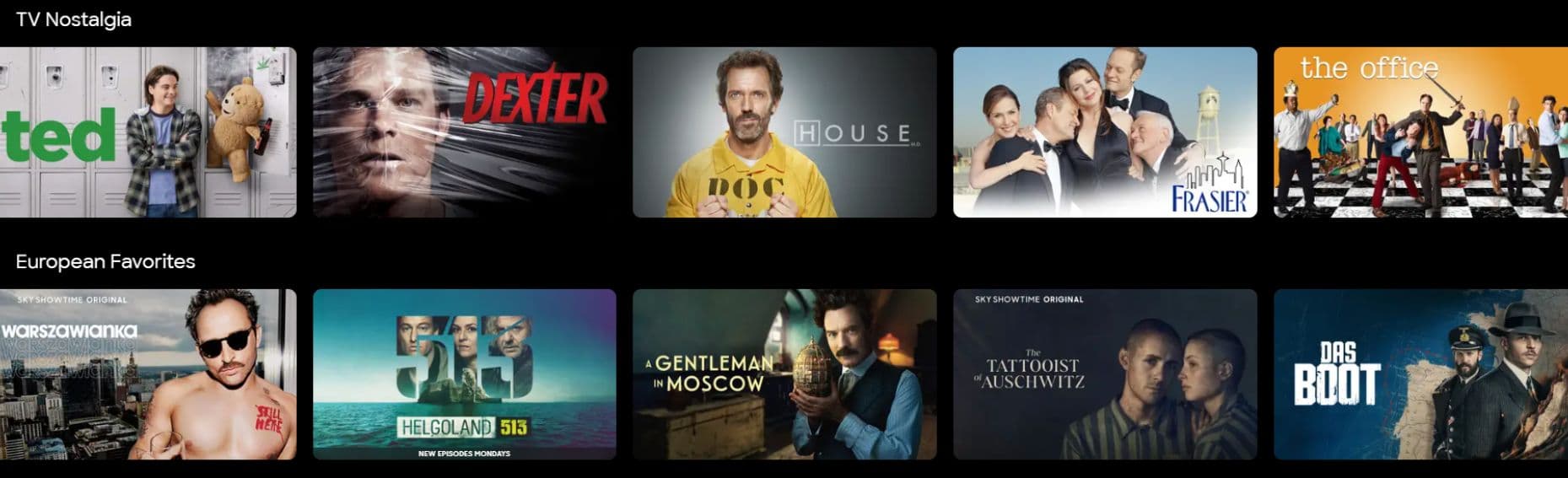 jaké seriály jsou na skyshowtime